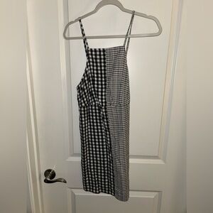 American Eagle Black and White Checked Pinafore Dress. Size small